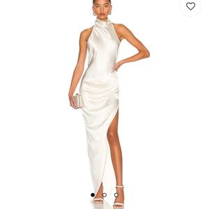 Brand new. Never worn. Amanda Uprichard Revolve Samba Gown in Ivory